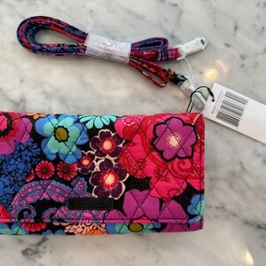 Vera Bradley Floral Clutch in Pink and Blue